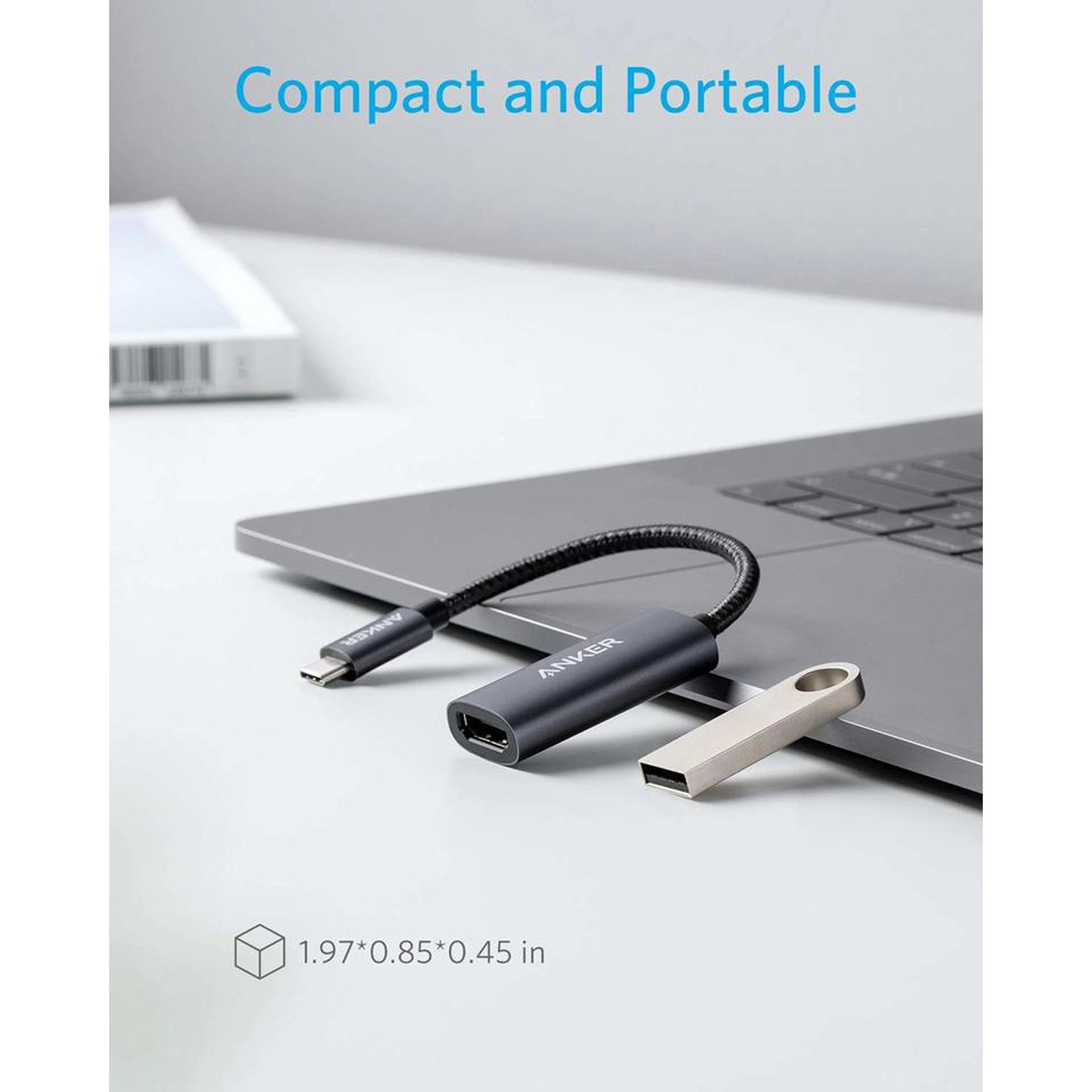Anker USB-C To HDMI Cable, Gray Anker USB-C To HDMI Cable, Gray